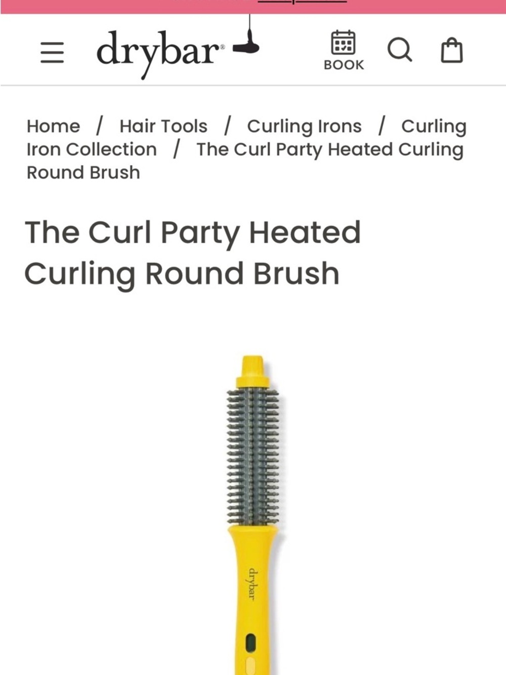 Drybar Yellow Heated Curling Round Brush